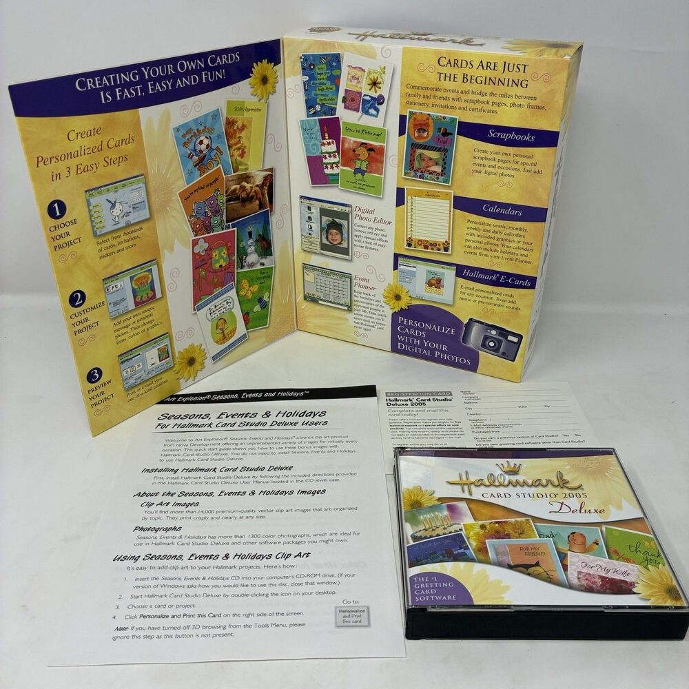 Hallmark Card Studio Deluxe - Retail Box Complete - Picture 5 of 10